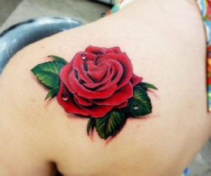 xăm hình hoa hồng homiebrain tattoo